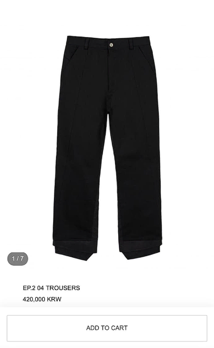 1] xlim ep.2 04 Trousers black 엑슬림 바지 | 브랜드 중고거래